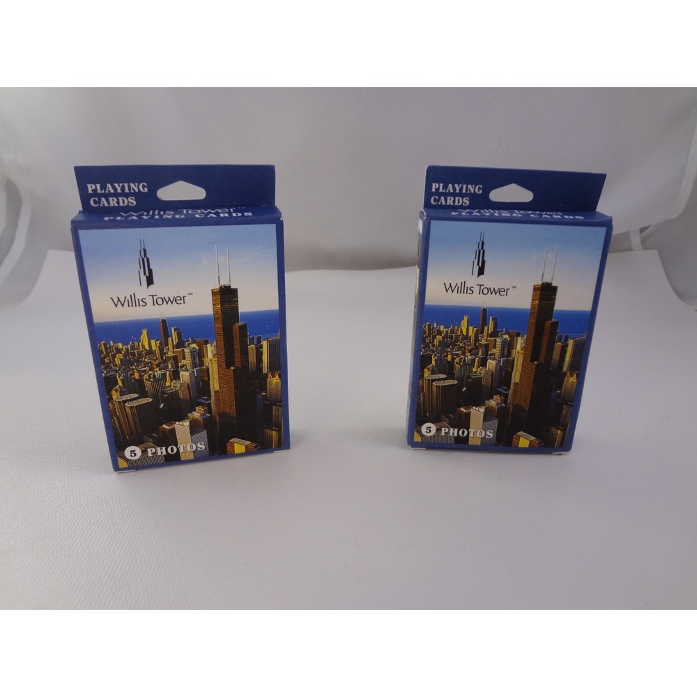Willis Tower Playing Cards (Includes "Interpretive Text") - Lot Of 2 Decks